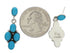 Sterling Silver Turquoise Dangle Post Earrings Jewelry TX26186